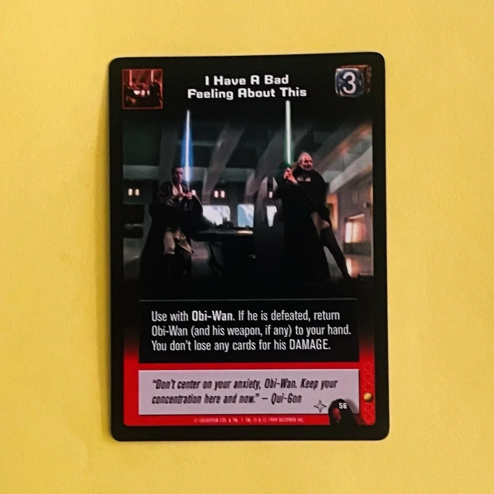 Star Wars Young Jedi CCG – I Have A Bad Feeling About This‎ #56 Card